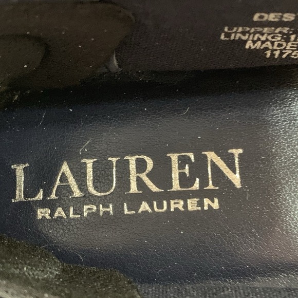 Lauren Ralph Lauren Espadrille Shoes Sz 9B Navy Polka Dot Destini Canvas Coastal - Picture 9 of 16